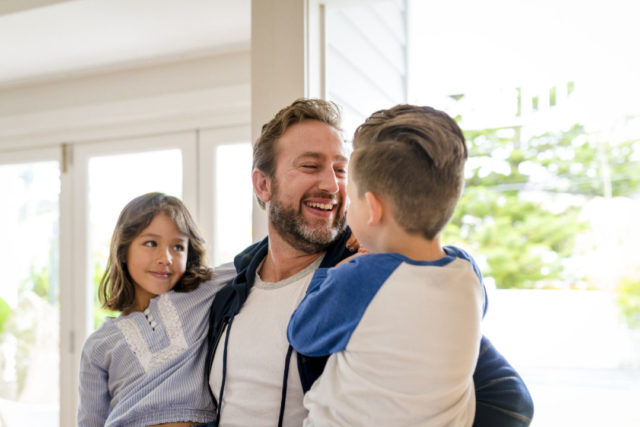 Father reconnected with children