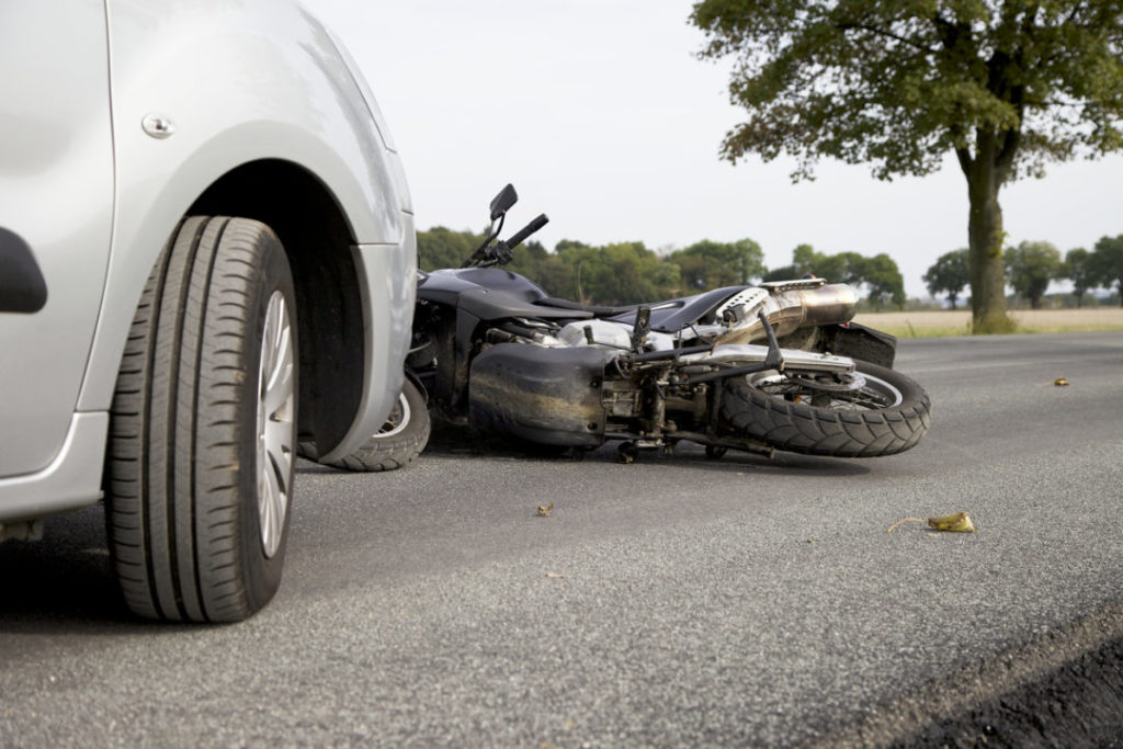 Motor vehicle accident motorbike