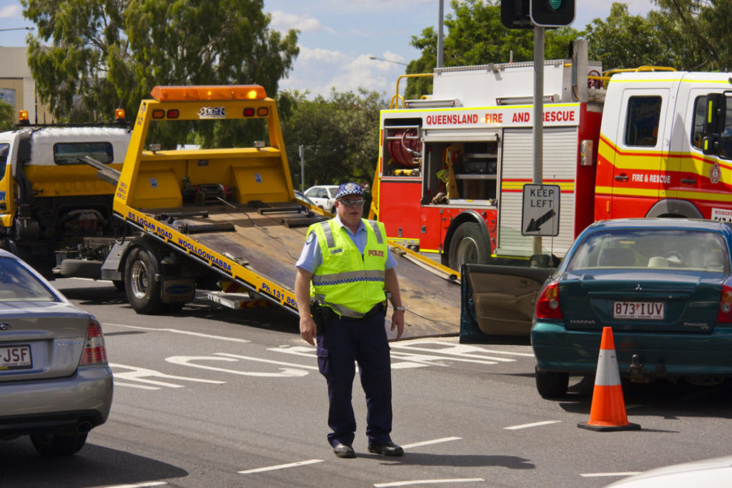 Police Officer “Rear Ended” In Motor Vehicle Accident