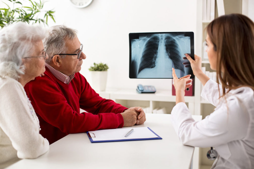 Doctor with patient